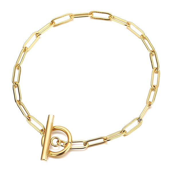18K Gold Plated Fob Bracelet