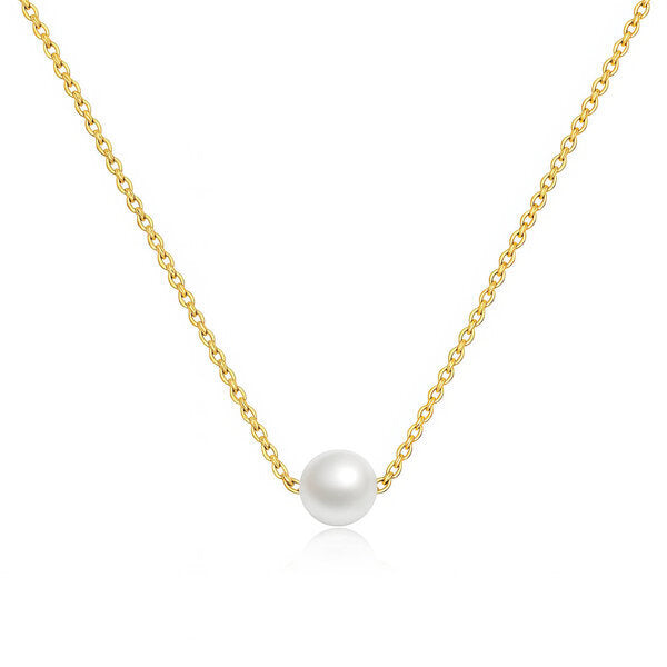 18K Gold Plated Pearl Imitation Necklace