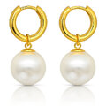 18K Gold Pearl Earrings